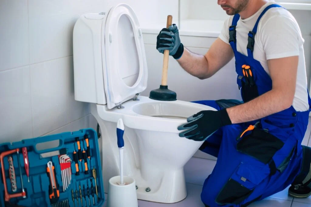 débouchage wc avec une ventouse