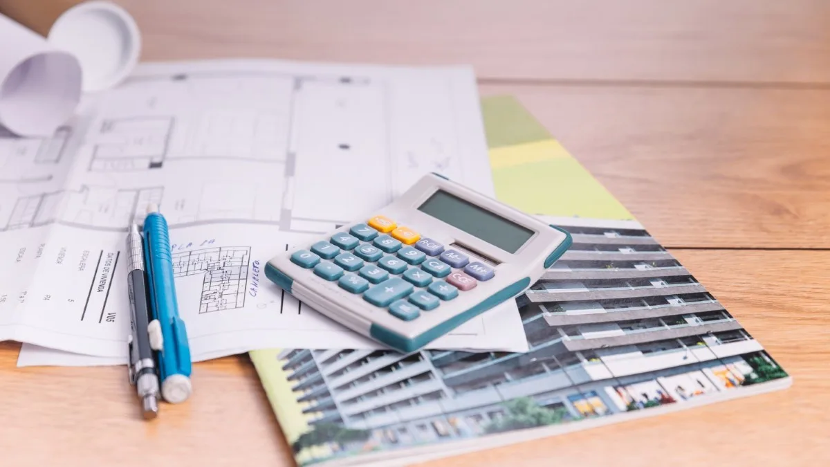 Calculatrice et documents de financement pour estimer le coût d’une formation en économie de la construction.